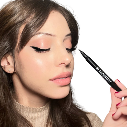 Perfect Waterproof Matte Black Eyeliner Pen | Long-lasting Smudgeproof Felt Tip Pen